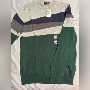 Alfani Men's Crewneck Sweater - Green, Gray, Navy